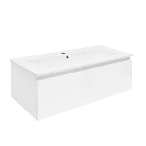 Kúpeľňová skrinka s umývadlom SAT B-Way 99x30x45 cm biely lesk BWAY100WU4