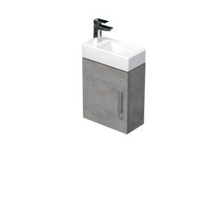 Kúpeľňová skrinka s umývadlom SAT Cube Way 40x47,5x20 cm betón mat CUBE320401DBE