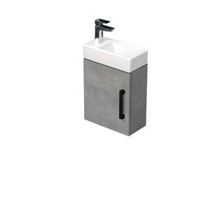 Kúpeľňová skrinka s umývadlom SAT Cube Way 40x47,5x20 cm betón mat CUBE320401DCBE