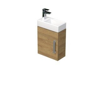 Kúpeľňová skrinka s umývadlom SAT Cube Way 1 40x47,5x20 cm dub Hickory mat CUBE320401DDH