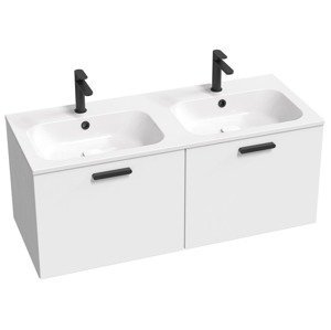 Kúpeľňová skrinka pod umývadlo Ravak Chrome II 120x47x49 cm biely lesk X000001747