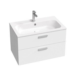 Kúpeľňová skrinka pod umývadlo Ravak Chrome II 80x50x49 cm biely lesk X000001774