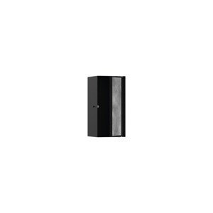 Polička Hansgrohe XtraStoris Rock s dvierkami vo farbe matná čierna 56088670