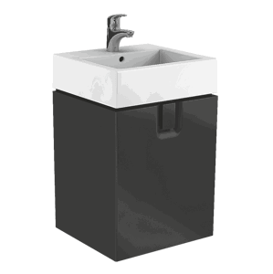 Kúpeľňová skrinka pod umývadlo Kolo Twins 50x46x57 cm čierna mat 89497000