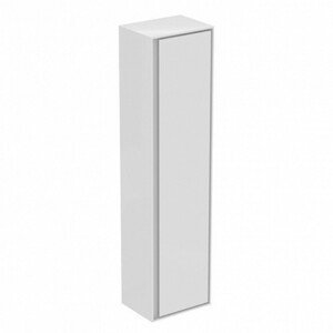Kúpeľňová skrinka vysoká Ideal Standard Connect Air 40x30x160 cm v kombinácii svetlo šedá lesk / biela mat E0832EQ