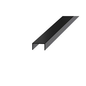 Lišta Eviso dekoračná čierna matná v tvare "U" 270 cm nerez EXBS0001
