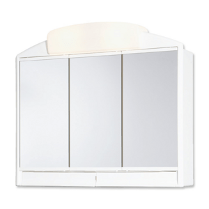 Zrkadlová skrinka s osvetlením Jokey 51x59 cm plast biela RANO