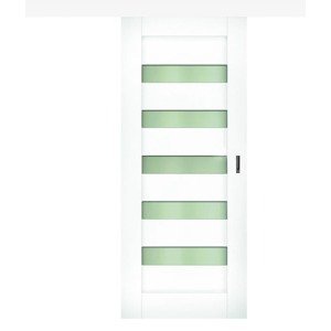 Interiérové dvere Naturel Accra posuvné 80 cm biele ACCRACPLB80PO + posuvný systém