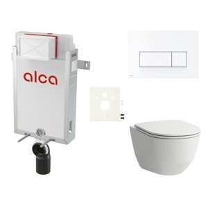 Cenovo zvýhodnený závesný WC set Alca na zamurovanie + WC Laufen SIKOAL7