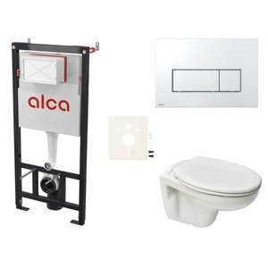 Cenovo zvýhodnený závesný WC set Alca do ľahkých stien / predstenová montáž + WC S-Line S-line Pre SIKOASP8