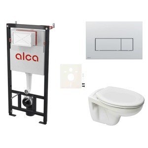 Cenově zvýhodněný závěsný WC set Alca do lehkých stěn / předstěnová + WC S-Line S-line Pro SIKOASP9