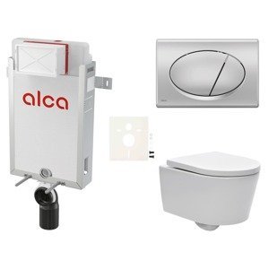 Cenovo zvýhodnený závesný WC set Alca na zamurovanie + WC SAT Brevis SIKOAW3