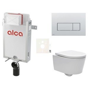Cenovo zvýhodnený závesný WC set Alca na zamurovanie + WC SAT Brevis SIKOAW9