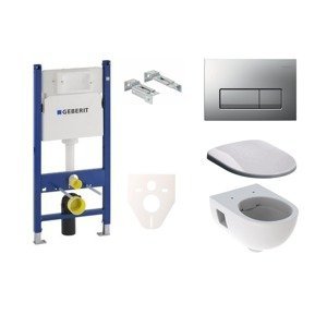 Cenovo zvýhodnený závesný WC set Geberit do ľahkých stien / predstenová montáž + WC Geberit Selnova SIKOGES7S8