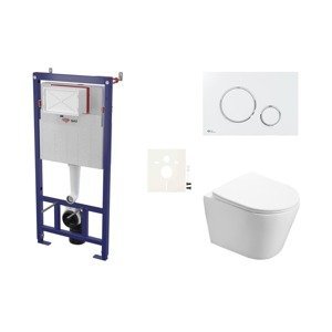 Cenovo zvýhodnený závesný WC set SAT do ľahkých stien / predstenová montáž + WC SAT Infinitio SIKOSSIN70K