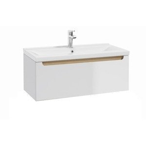 Kúpeľňová skrinka s umývadlom Naturel Stilla 80x30x45 cm biela STILLAD08005U3