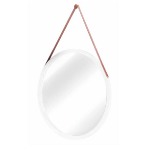 Biele bambusové zrkadlo LEMI