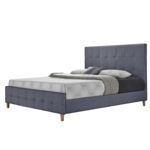 Sivá manželská posteľ BALDER NEW 180 x 200 cm