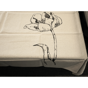 Béžový ľanový obrus SEASONS 140 x 195 cm