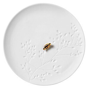 Räder Biely porcelánový tanier BIRD PLATE