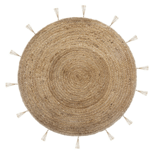 Okrúhly jutový koberec COZY LUREX 80 cm