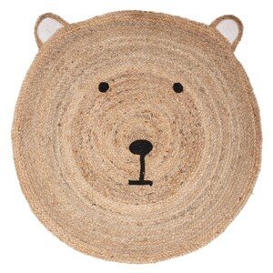 Detský jutový koberec BEAR HEAD 100 cm