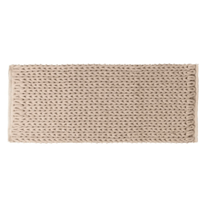 Béžový pletený koberec THICKO 50x120 cm