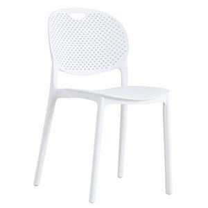 Biela plastová stolička LUMA