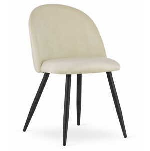 Béžová zamatová stolička BELLO