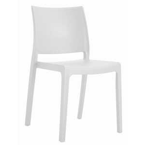 Biela plastová stolička KLEM