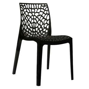 Čierna plastová stolička BAFO