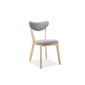 Sivá drevená stolička BRANDO
