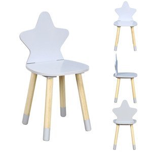 Sivá detská stolička STAR