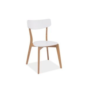 Biela drevená stolička MOSSO