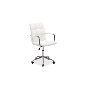 Biela kancelárska stolička Q-022 z Eko kože