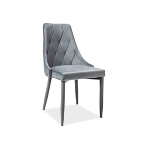 Sivá stolička TRIX VELVET