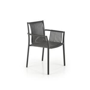 Čierna plastová stolička K492