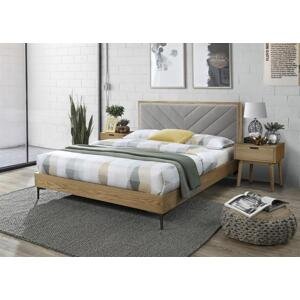 Sivá moderná posteľ GUTULIA 160 x 200 cm
