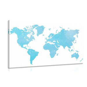 Obraz mapa sveta v modrom odtieni