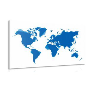 Obraz abstraktná mapa sveta v modrej