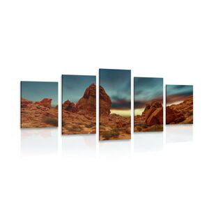 5-dielny obraz skalnatá hora