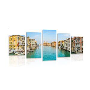 5-dielny obraz slávny kanál v Benátkach