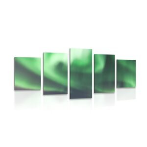 5-dielny obraz neobyčajná zelená žiara