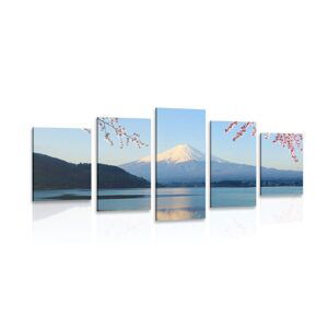 5-dielny obraz výhľad z jazera na Fuji