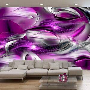Samolepiaca tapeta abstraktné fialové vlny - Purple sea
