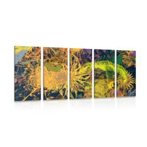 5-dielny obraz farebné abstraktné umenie