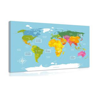 Obraz výnimočná mapa sveta