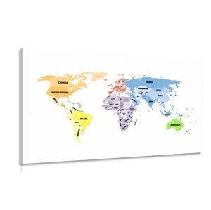 Obraz originálna mapa sveta