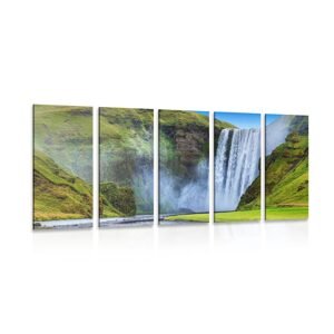 5-dielny obraz ikonický vodopád na Islande