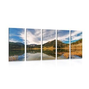 5-dielny obraz  jazero pod kopcami